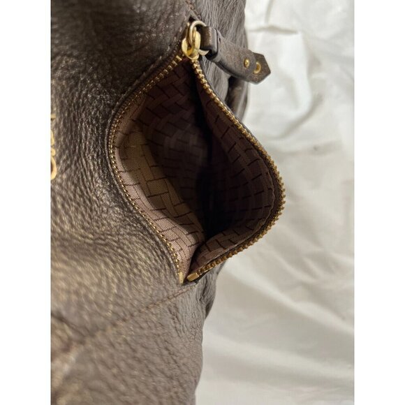 COLE HAAN Soft  LEATHER Crossbody Bag bronze - Picture 7 of 15